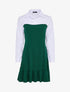 Robe volantée à empiècement chemise - Vert sapin - 3