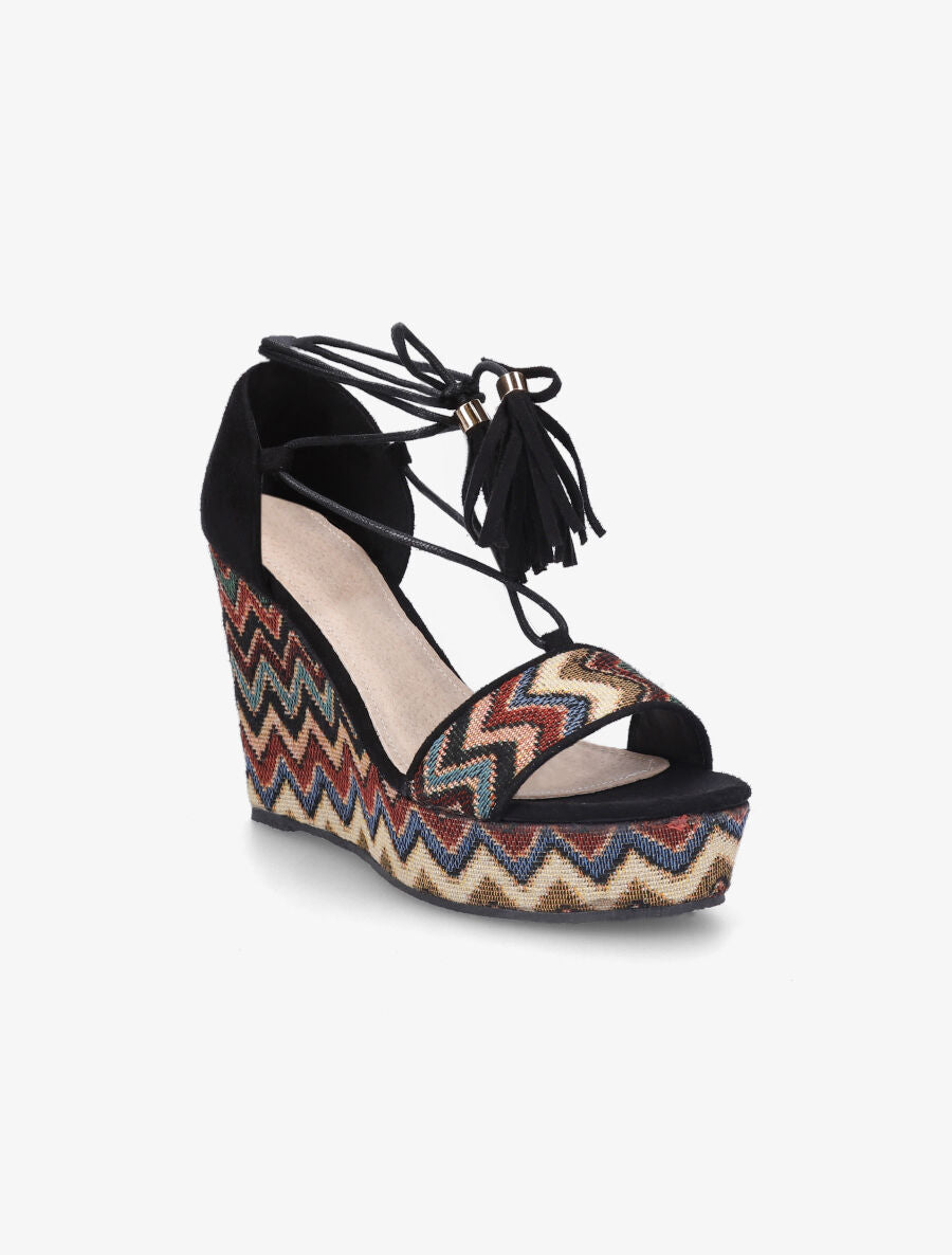 Sandales zig - zag noir - 2