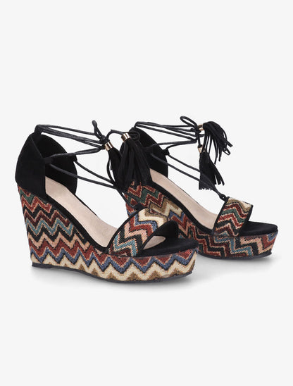 Sandales zig - zag noir - 4