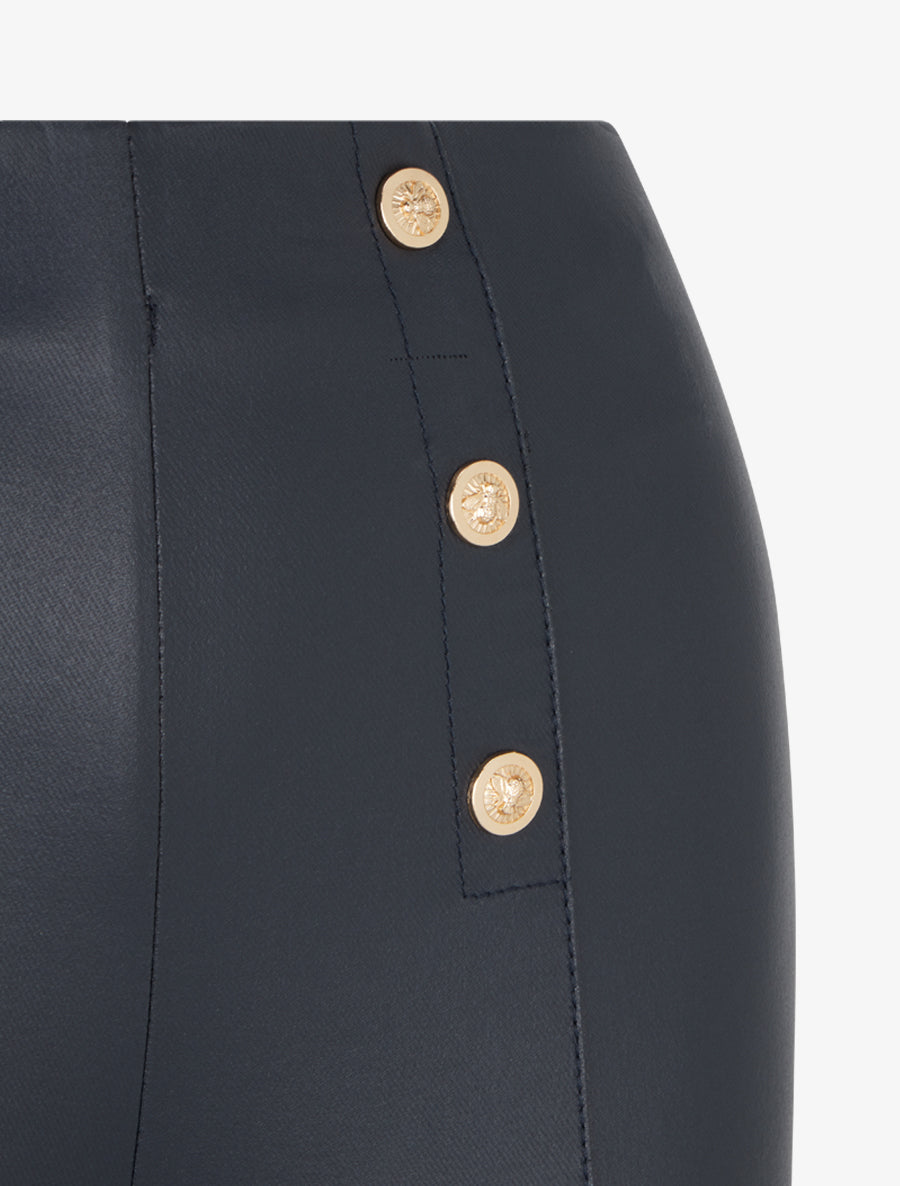 Leggins induit à boutons décoratifs - Bleu nuit - 3