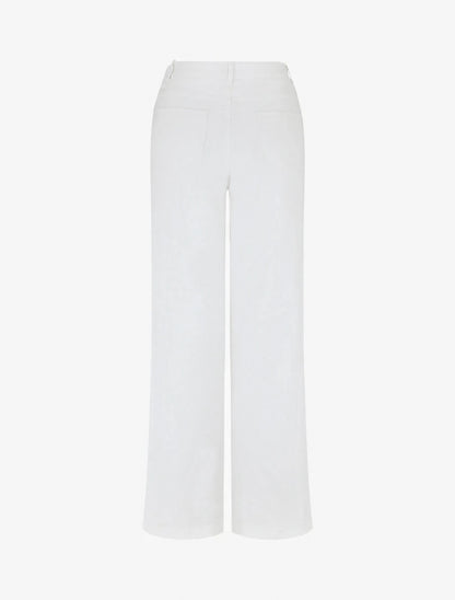 Jean stretch droit à taille haute - Blanc - 2