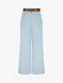 Pantalon taille haute coupe ample - Bleu clair - 1