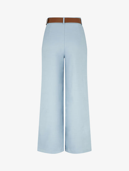 Pantalon taille haute coupe ample - Bleu clair - 2