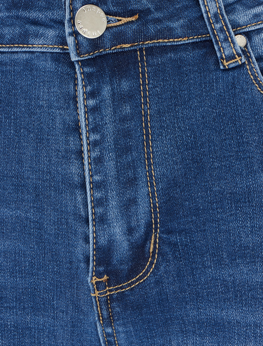 Jean délavé coupe skinny - Bleu - 3