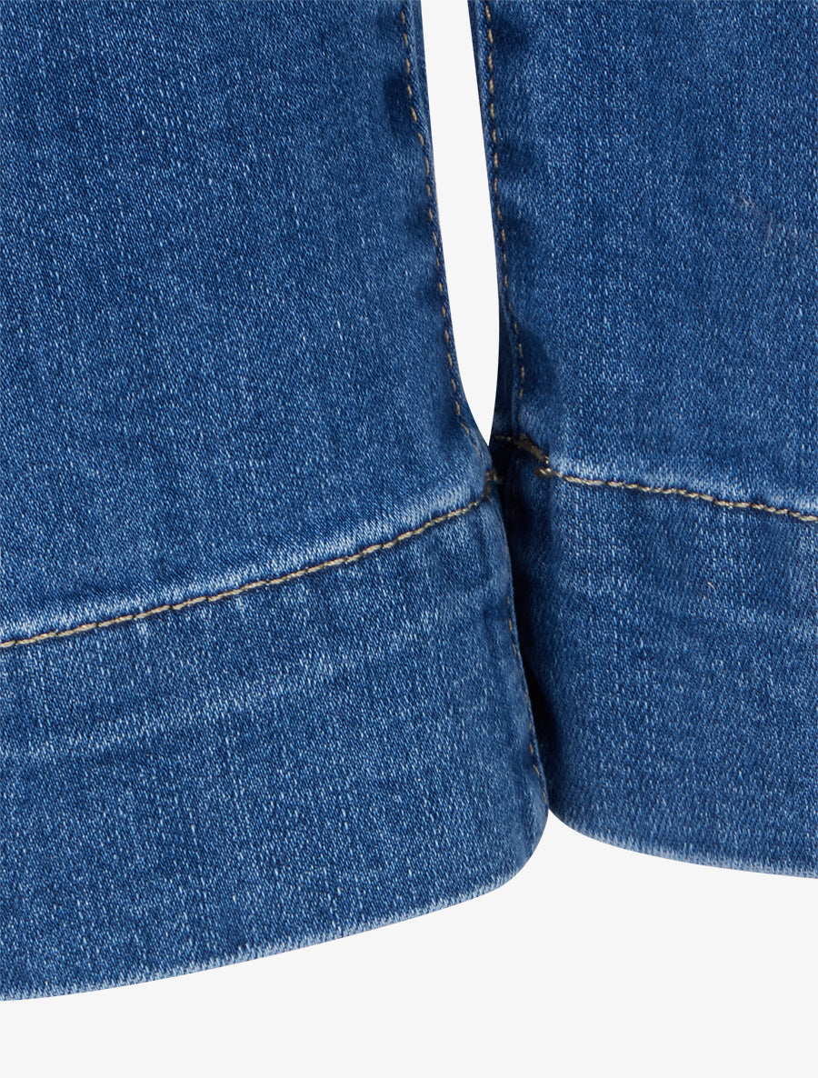 Jean à coutures apparentes coupe droite - Bleu - 3