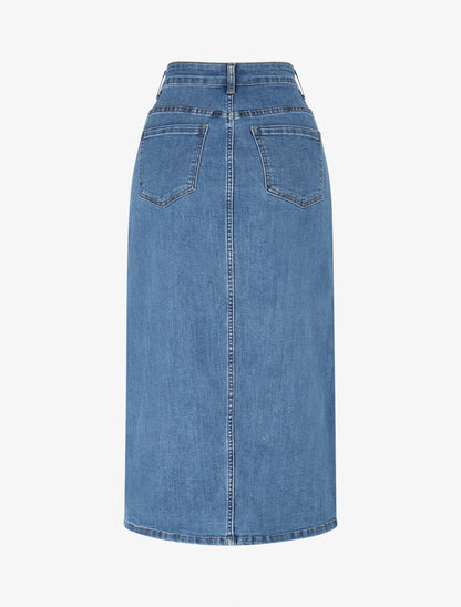 Jupe fendue à poches à l&