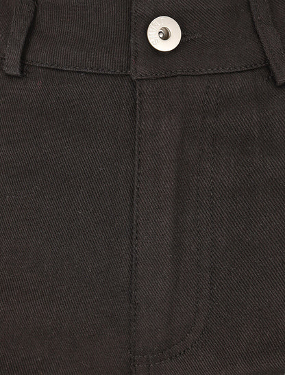 Jean wide leg taille haute coupe droite - Noir - 3