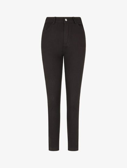 Jean taille haute coupe slim - Noir - 4