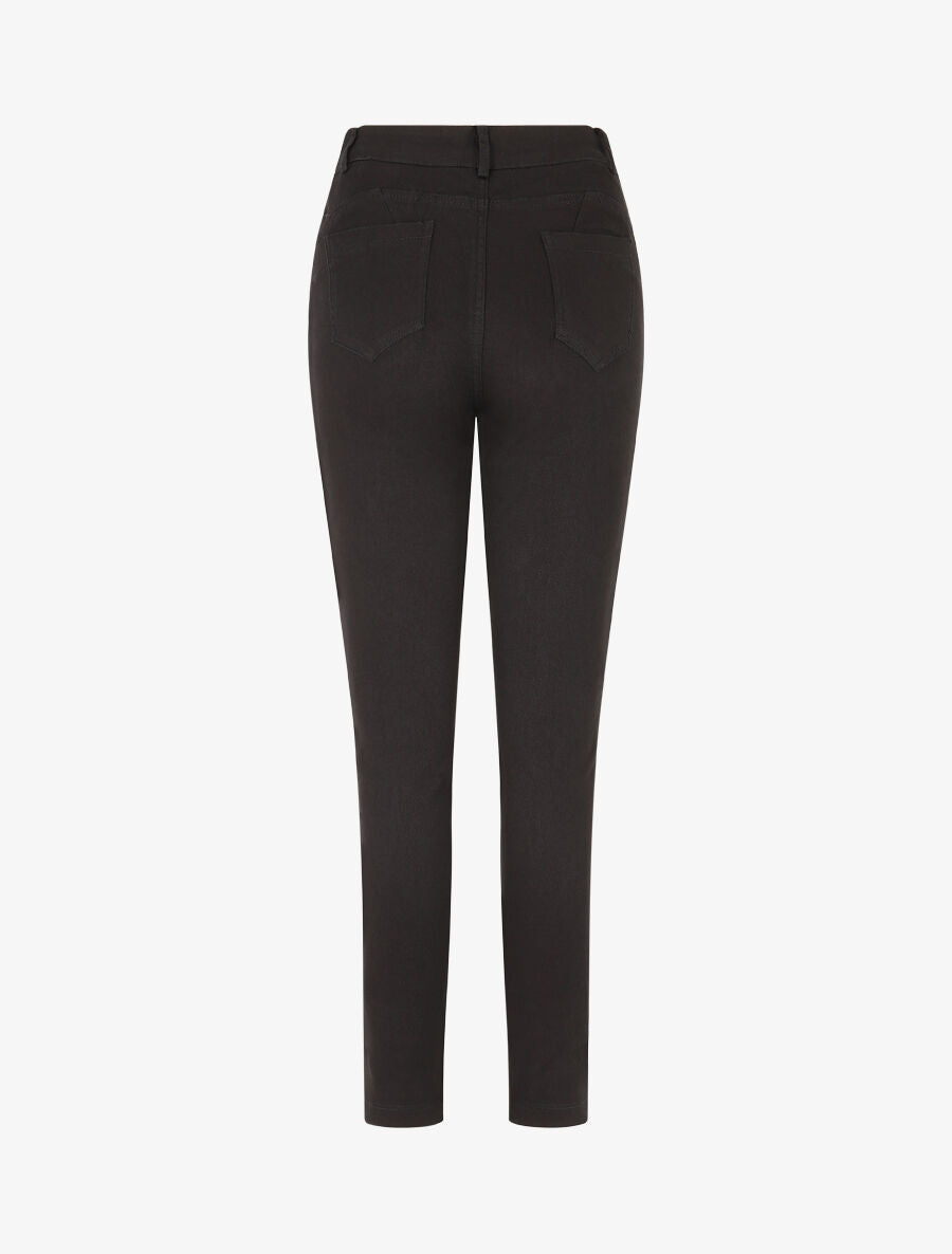 Jean taille haute coupe slim - Noir - 2