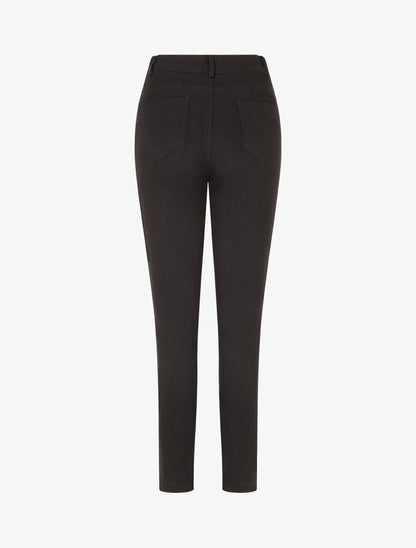 Jean taille haute coupe slim - Noir - 2