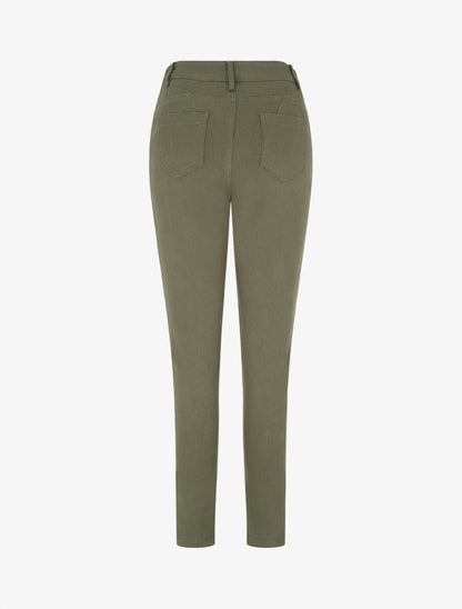 Jean taille haute coupe slim - Kaki - 2