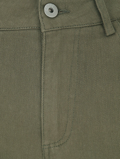 Jean taille haute coupe slim - Kaki - 3