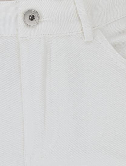 Jean taille haute coupe slim - Blanc - 3