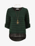 Pull fin à rayures - Vert sapin - 5