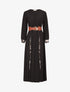 Robe longue à pans imprimé baroque - Noir - 1