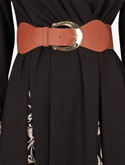 Robe longue à pans imprimé baroque - Noir - 3