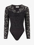 Body en dentelle doublée - Noir - 1
