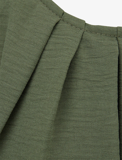 Top fluide à buste plissé - Vert - 3
