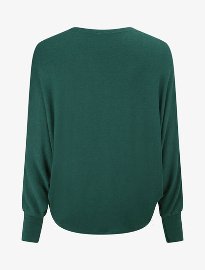 Gilet uni à manches dolman - Vert - 2