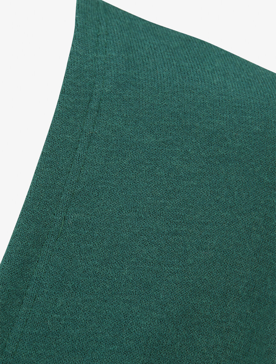 Gilet uni à manches dolman - Vert - 3