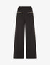 Pantalon droit à poches brodées - Noir - 1