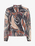 Blouse irisée et imprimé graphique - Noir - 1