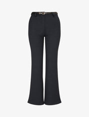 Pantalon flare effet chiné - Marine - 4