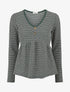 Pull imprimé fantaisie à col V - Vert sapin - 4