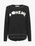 Pull fin à flocage bohème - Noir - 4