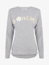 Pull fin à flocage bohème - Gris - 4