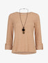 Pull à rayures irisées - Camel - 1