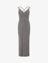 Robe longue irisée à bretelles croisées - Argent - 1