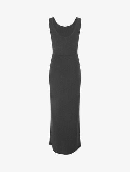 Robe longue irisée sans manches - Noir - 2