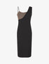 Robe longue à manches asymétrique et détail irisé - Or - 5