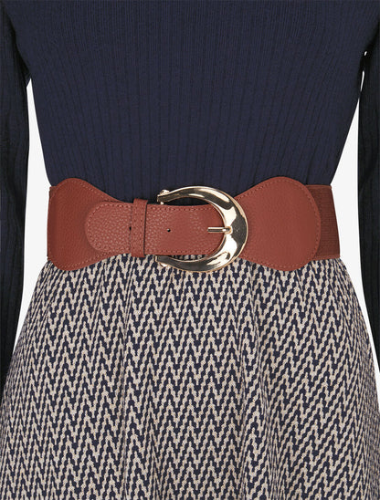 Robe patineuse à jupe irisée et imprimé zig-zag - Marine - 3