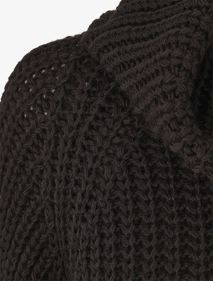 Pull en maille à col roulé loose - Noir - 3