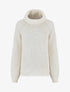 Pull en maille à col roulé loose - Beige - 1