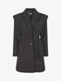 Manteau long boutonné et ceinturé - Noir - 4