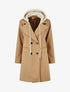 Manteau à capuche style sweat - Camel - 1