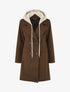 Manteau à capuche style sweat - Marron - 1