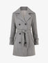 Manteau long uni boutonné - Gris chiné - 1