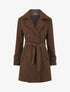 Manteau long uni boutonné - Chocolat - 1