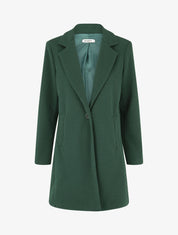 Manteau strié à col cranté - Vert sapin - 5