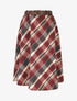 Jupe longue imprimé carreaux - Bordeaux - 1