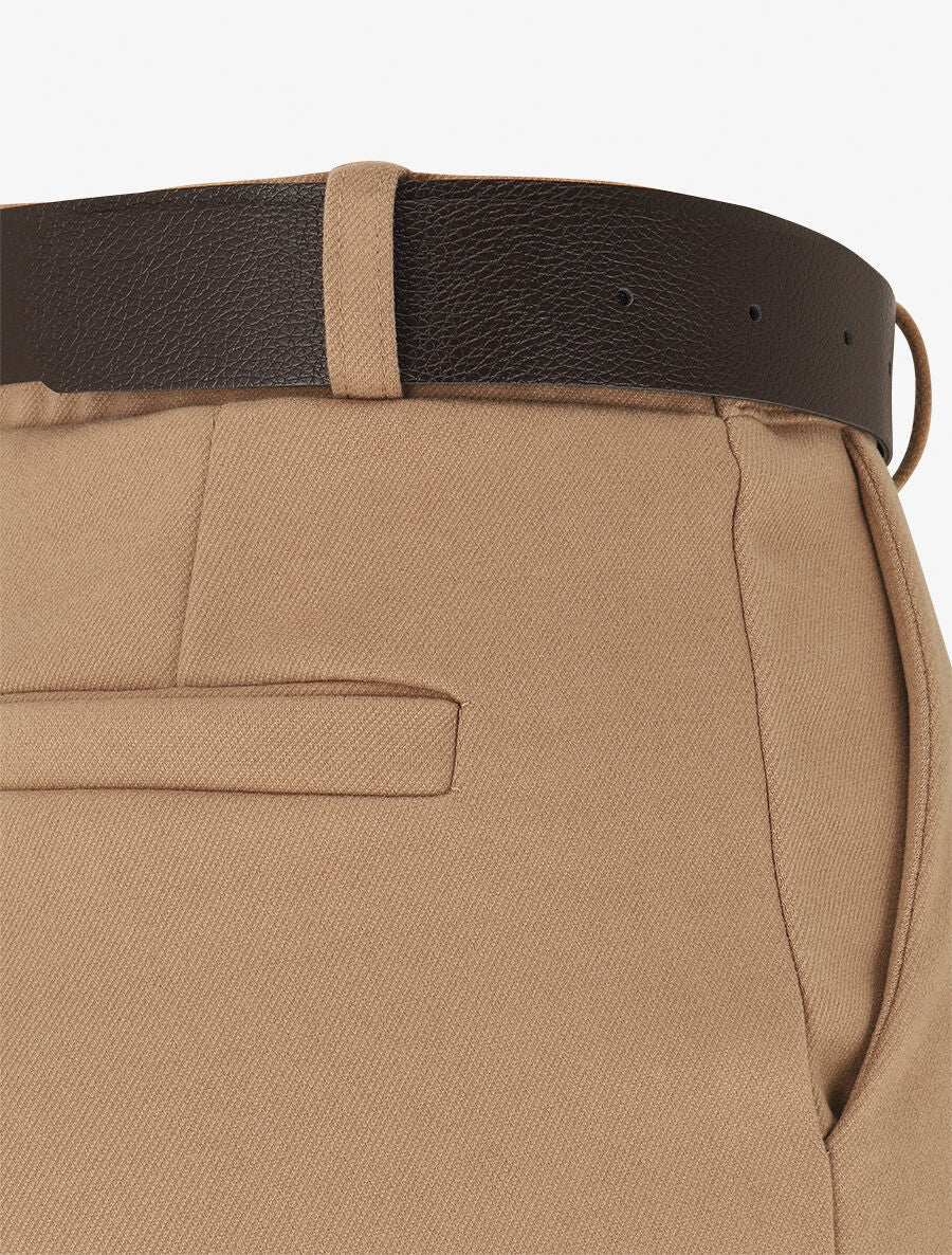 Pantalon épais uni coupe droite - Taupe - 3