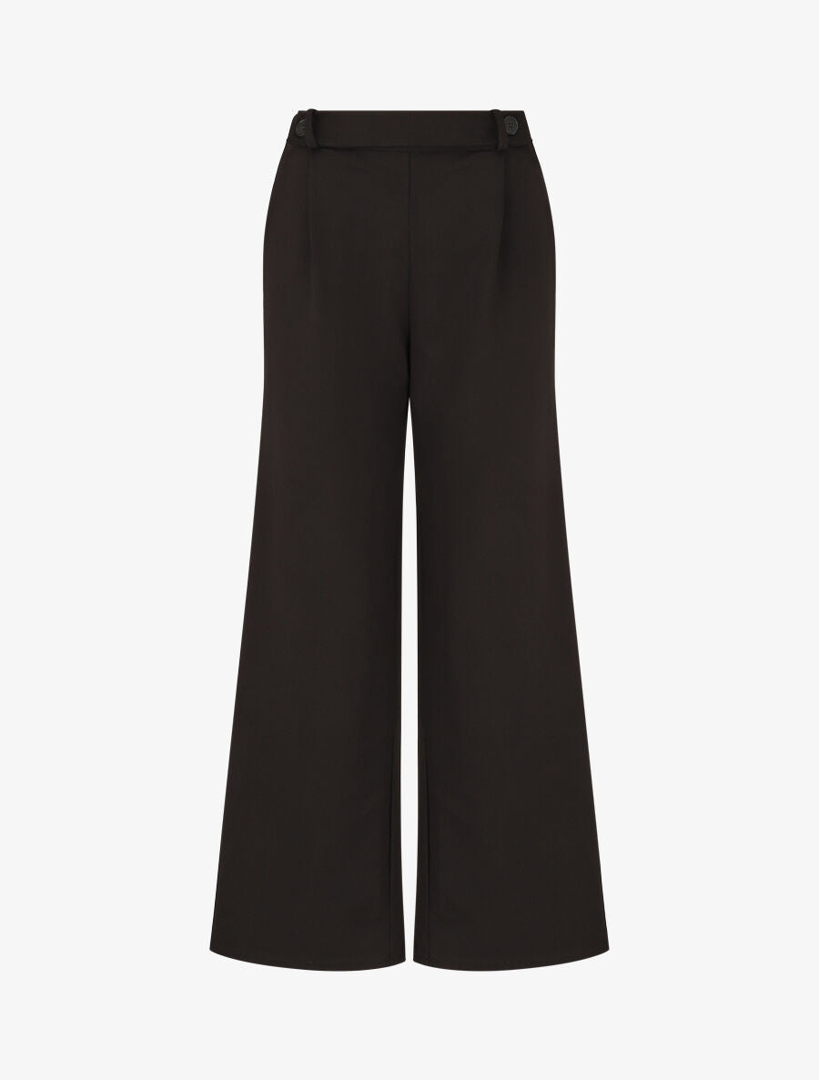Pantalon long épais coupe ample - Noir - 1