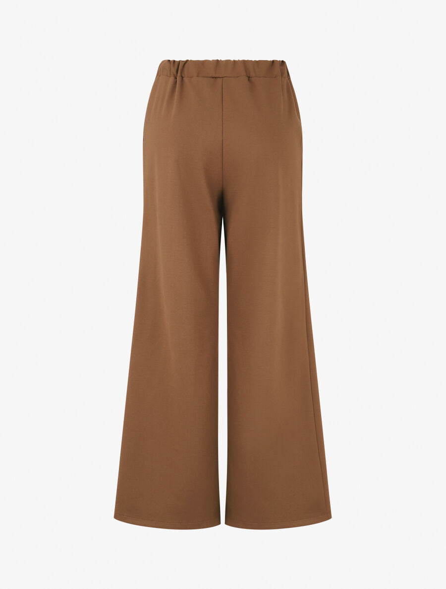 Pantalon long épais coupe ample - Marron - 2