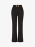 Pantalon long uni ceinturé - Noir - 5