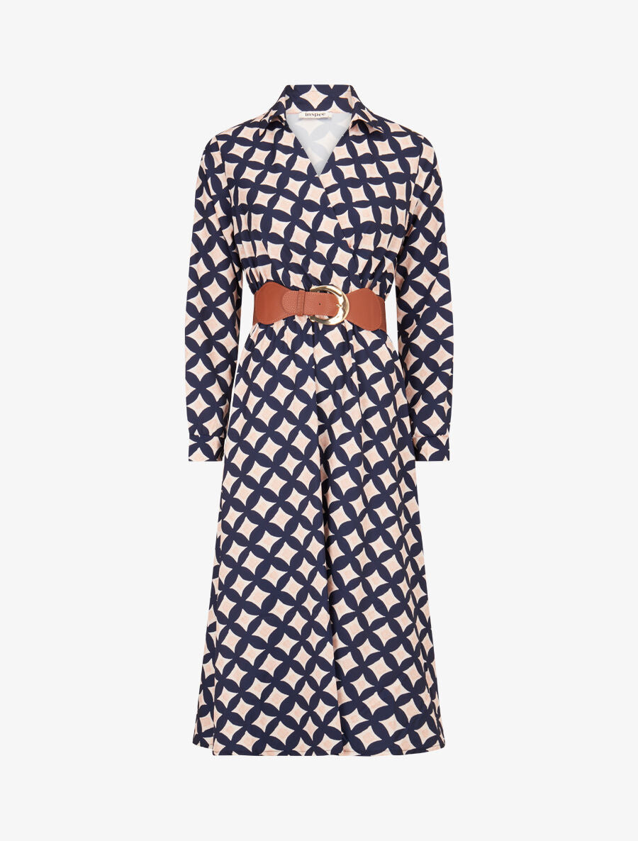 Robe longue à carreaux style 70&