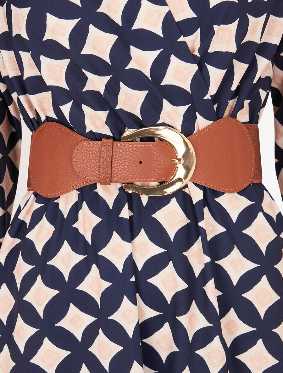 Robe longue à carreaux style 70&